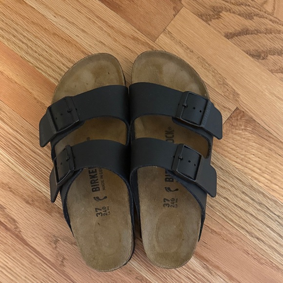 Birkenstock Black Double-Strap Sandals - Picture 1 of 5